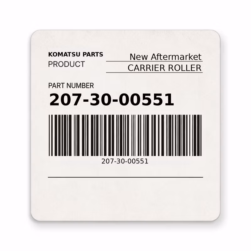 207-30-00551 CARRIER ROLLER fits Komatsu (New Aftermarket)
