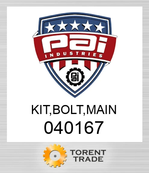 040167 Комплект, болт, основний PAI INDUSTRIES