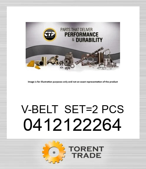 0412122264 Комплект V-ременів = 2 шт KOMATSU
