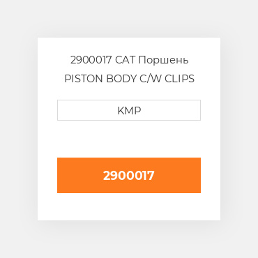 2900017 CAT Поршень PISTON BODY C/W CLIPS