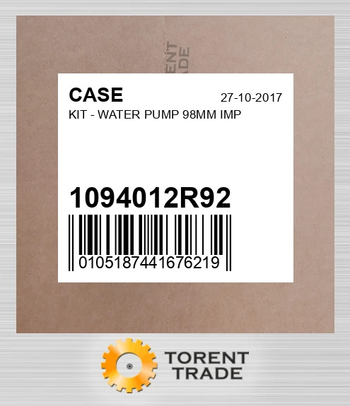 1094012R92 комплект - Водяний насос 98MM IMP CASE NEW AFTERMARKET