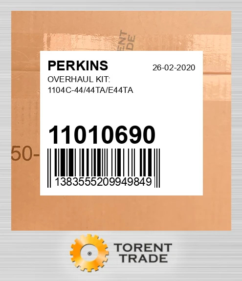 11010690 Капітальний ремонтний комплект: 1104C-44/44TA/E44TA PERKINS NEW AFTERMARKET