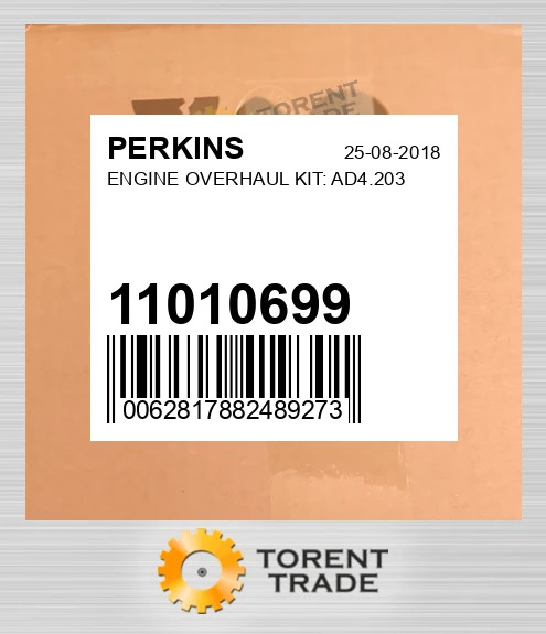 11010699 Капітальний ремонтний комплект двигуна: AD4.203 PERKINS NEW AFTERMARKET