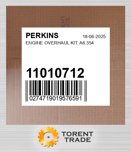 11010712 Капітальний ремонтний комплект двигуна: A6.354 PERKINS NEW AFTERMARKET