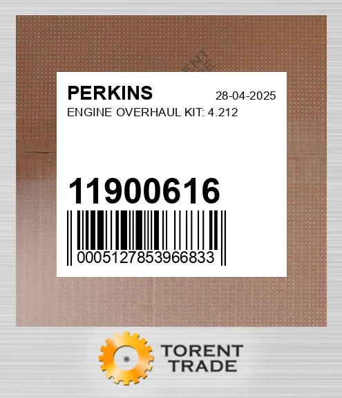 11900616 Капітальний ремонтний комплект двигуна: 4.212 PERKINS NEW AFTERMARKET