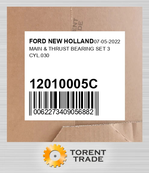 12010005C Корінний & THRUST Комплект підшипників 3 циліндр.030 FORD NEW HOLLAND NEW AFTERMARKET