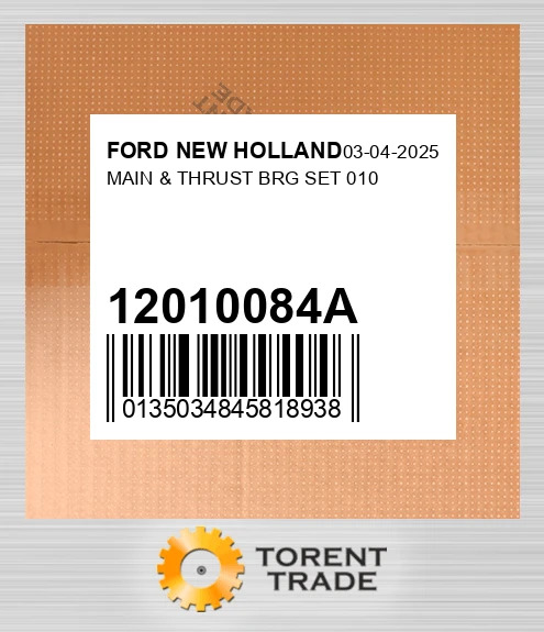 12010084A Корінний і упорний підшипники комплект 010 FORD NEW HOLLAND NEW AFTERMARKET