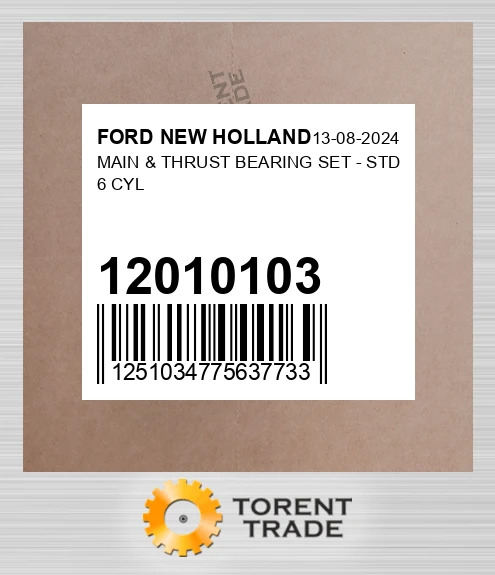 12010103 Корінний & THRUST Комплект підшипників - STD 6 циліндр FORD NEW HOLLAND NEW AFTERMARKET