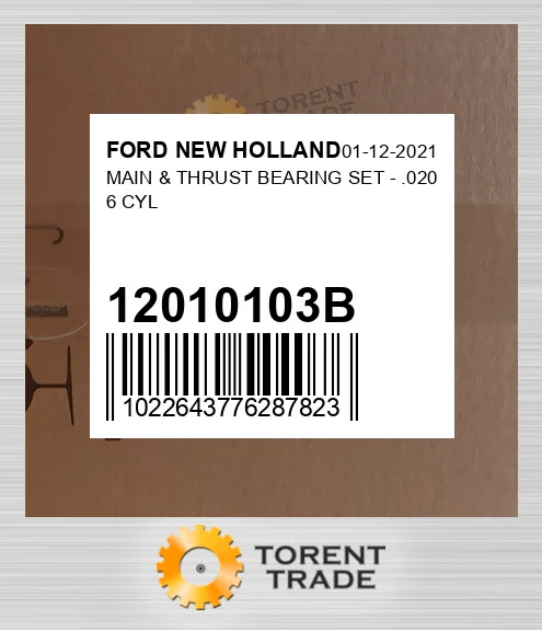 12010103B Корінний & THRUST Комплект підшипників - .020 6 циліндр FORD NEW HOLLAND NEW AFTERMARKET