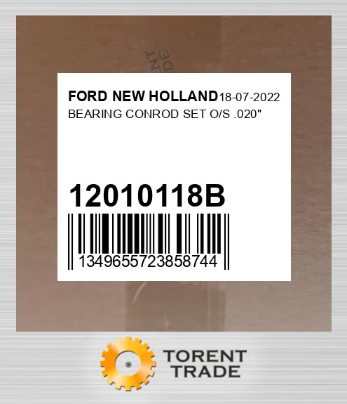 12010118B "Підшипник Шатун комплект O/S .020""" FORD NEW HOLLAND NEW AFTERMARKET