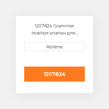 1207824 Grammer повітря клапан для grammer suspensions, 1207824 GRAMMER NEW AFTERMARKET