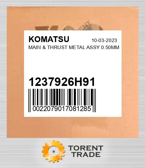 1237926H91 Корінний & THRUST METAL у зборі 0.50MM KOMATSU NEW AFTERMARKET