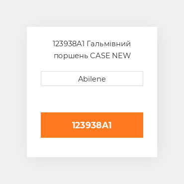 123938A1 Гальмівний поршень CASE NEW AFTERMARKET