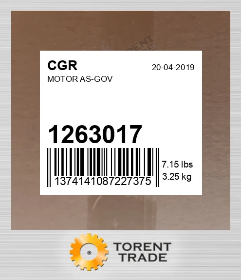 1263017 Збірка двигуна регулятора CGR