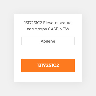 1317251C2 Elevator жатка вал опора CASE NEW AFTERMARKET