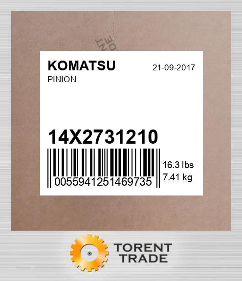 14x2731210 Шестерня KOMATSU