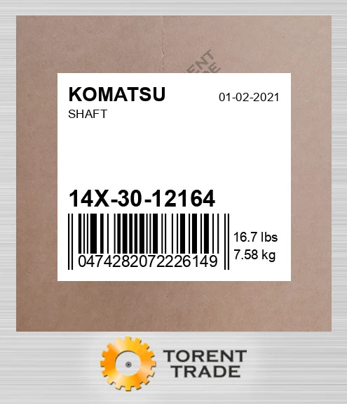 14X-30-12164 Вал KOMATSU