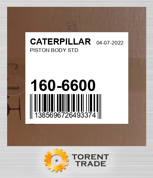 1606600 Поршень корпус STD - C/W Кліпси CATERPILLAR NEW AFTERMARKET