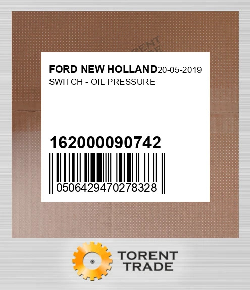 162000090742 Перемикач тиску масла FORD NEW HOLLAND NEW AFTERMARKET