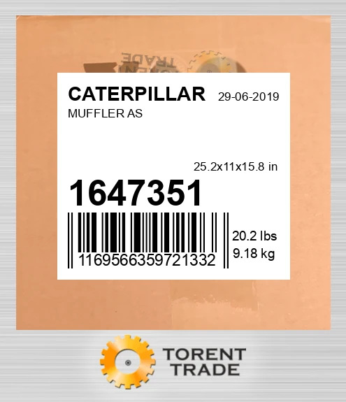 1647351 Збірка глушника CATERPILLAR