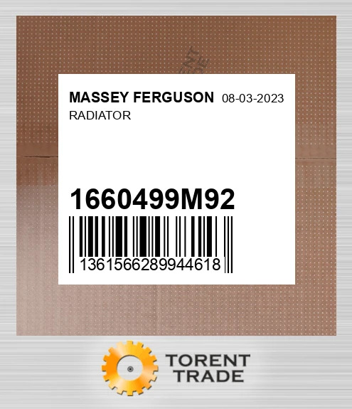 1660499M92 Радіатор MASSEY FERGUSON NEW AFTERMARKET