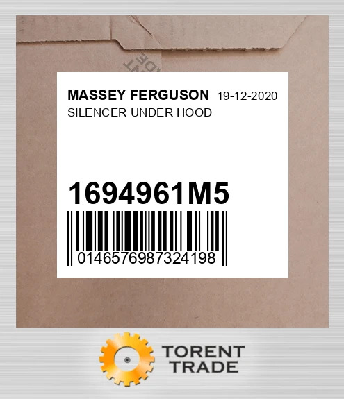 1694961M5 глушник UNDER HOOD MASSEY FERGUSON NEW AFTERMARKET