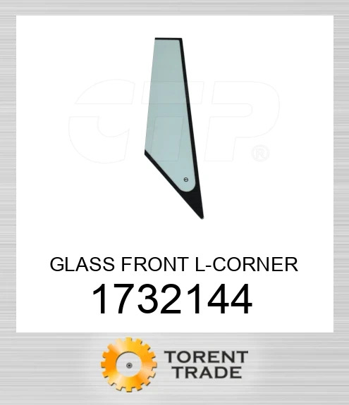 1732144 Переднє скло лівий кут CATERPILLAR