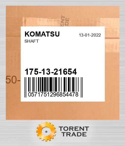 175-13-21654 вал KOMATSU NEW AFTERMARKET
