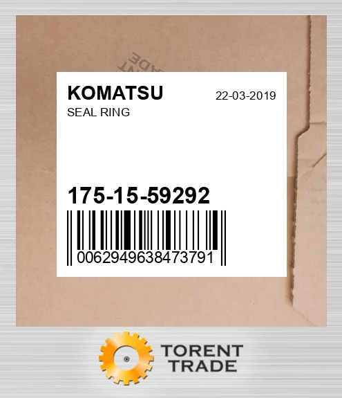 175-15-59292 Ущільнювач Кільце KOMATSU NEW AFTERMARKET