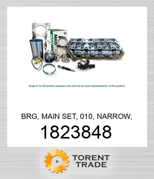 1823848 Комплект головних підшипників, 0.010, вузький, DT414/DT466 MAXIFORCE