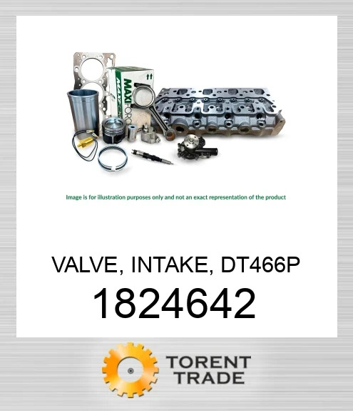 1824642 Клапан, впускний, DT466P NAVISTAR