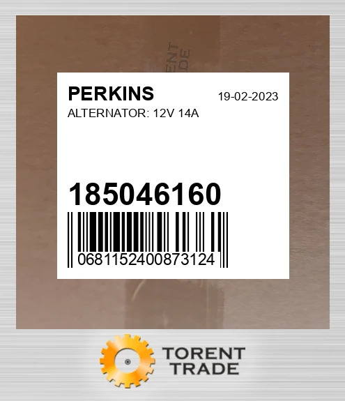 18504-6160 Генератор: 12V, 14A AFTERMARKET NEW AFTERMARKET
