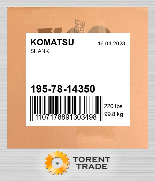 195-78-14350 Хвостовик KOMATSU