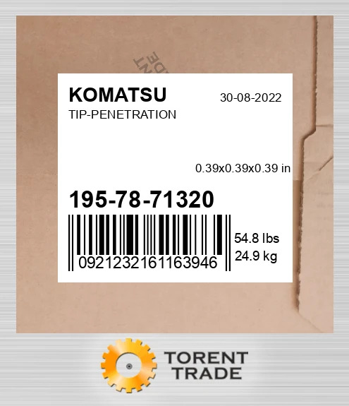195-78-71320 НАКІНЕЧНИК-ПРОНИКАЮЧИЙ KOMATSU