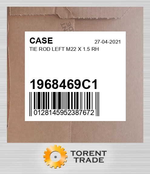 1968469C1 Ліва рульова тяга M22 x 1.5 RH CASE NEW AFTERMARKET