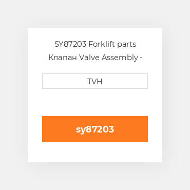 SY87203 Forklift parts Клапан Valve Assembly - Lpg
