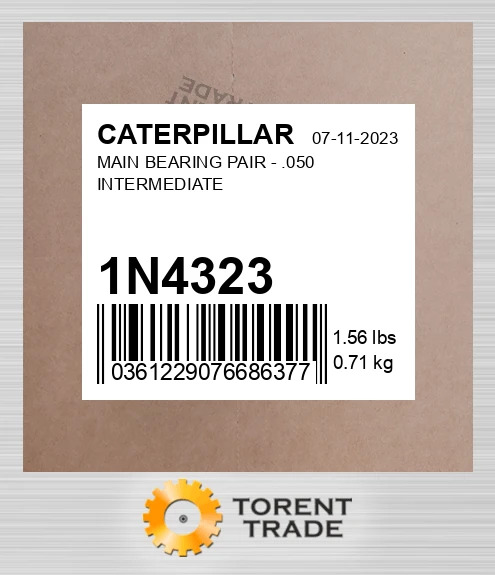 1N-4323 Корінний Підшипник PAIR - .050 INTERMEDIATE BLUMAQ NEW AFTERMARKET