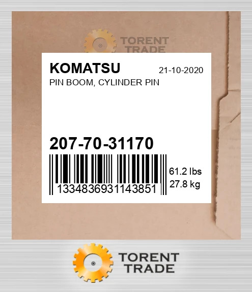 207-70-31170 Штифт буму, штифт циліндра KOMATSU
