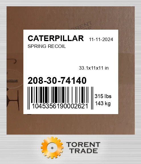 208-30-74140 Пружина віддачі CATERPILLAR