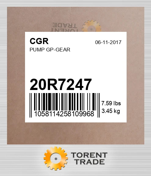 20R7247 Група шестеренного насоса CGR