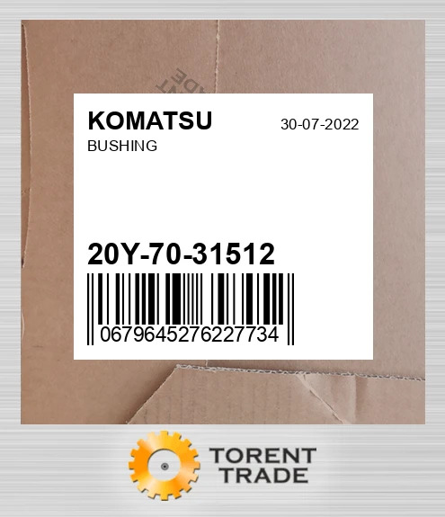 20Y-70-31512 Втулка KOMATSU NEW AFTERMARKET