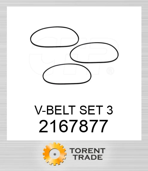 2167877 Набір V-ременів 3 CATERPILLAR