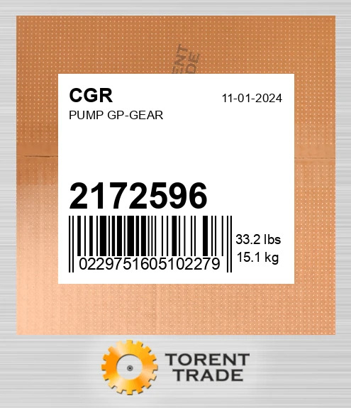 2172596 Група шестеренного насоса CGR