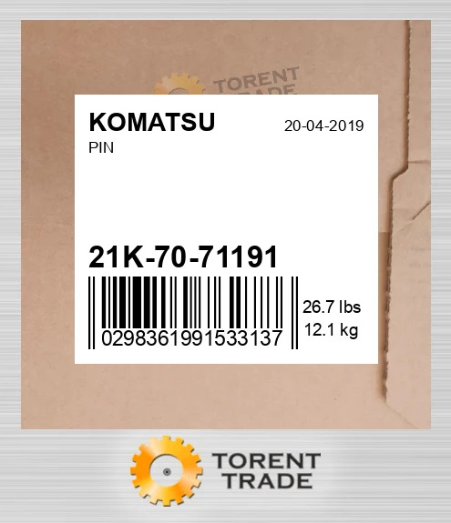 21K-70-71191 Штифт KOMATSU