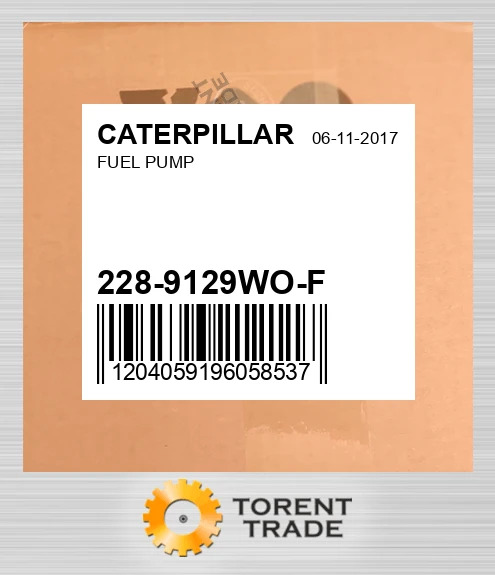 228-9129WO-F Насос, Паливо CATERPILLAR NEW AFTERMARKET