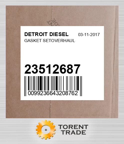 23512687 Комплект прокладок,OVERHAUL 16V92 DETROIT DIESEL NEW AFTERMARKET