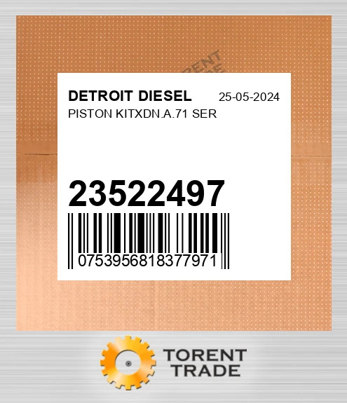 23522497 Поршень комплект,XD,N.A.71 SER DETROIT DIESEL NEW AFTERMARKET