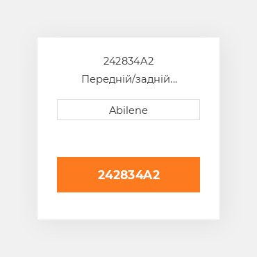 242834A2 Передній/задній підшипник вузол CASE NEW AFTERMARKET