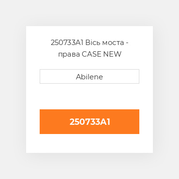 250733A1 Вісь моста - права CASE NEW AFTERMARKET