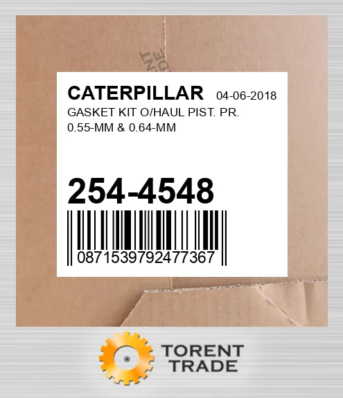 2544548 Комплект прокладок O/HAUL PIST. PR. 0.55-MM & 0.64-MM CATERPILLAR NEW AFTERMARKET